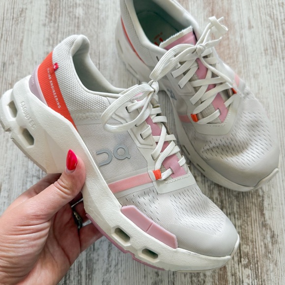 On Running Shoes - On Cloud Cloudpulse Knit Training Sneakers Pearl Blossom Workout (7)